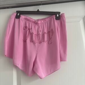 Juicy Couture Satin Sleep Shorts Juicy Spell Out 90s Y2K Sz XL